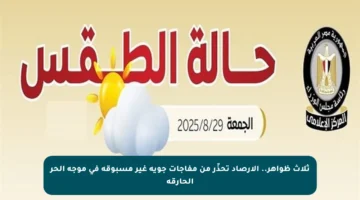 ثلاث ظواهر.. الأرصاد تحذّر من مفاجآت جوية غير مسبوقة في موجة الحر الحارقة